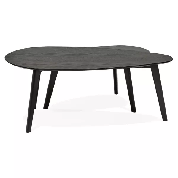 RAMON oval wooden design tables (black) to associate with Rattan Coffee Tables For A Natural Style