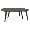 RAMON oval wooden design tables (black) to associate with Rattan Coffee Tables For A Natural Style