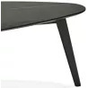 RAMON oval wooden design tables (black) to associate with Contemporary Leather Coffee Tables