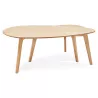 RAMON oval wooden design tables (natural finish) to associate with High Quality Solid Wood Coffee Tables