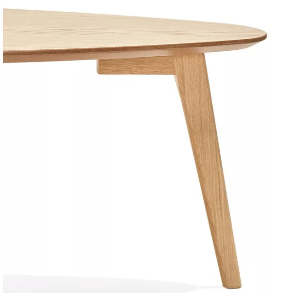 RAMON oval wooden design tables (natural finish) to associate with Coffee Tables With Armrests For More Comfort