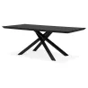 Table à manger design en bois et métal noir (200x100 cm) CATHALINA (noir)