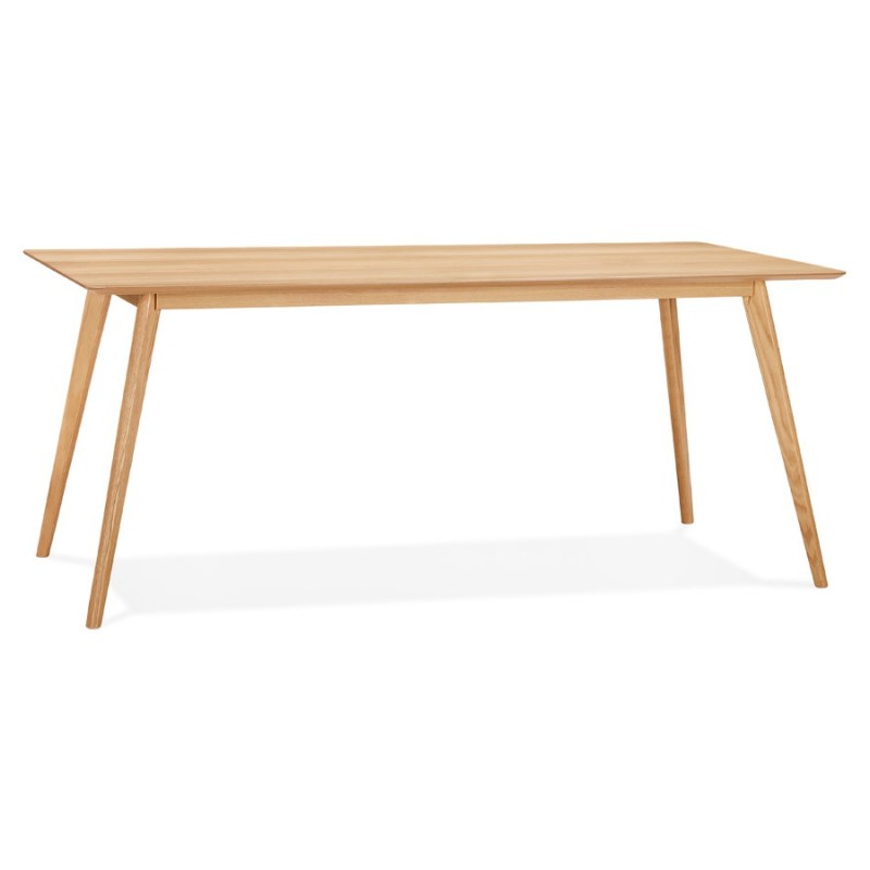 Scandinavian-style wooden design dining table or desk (180x90 cm) ZUMBA (natural) to associate with Dining Room Table And Contem