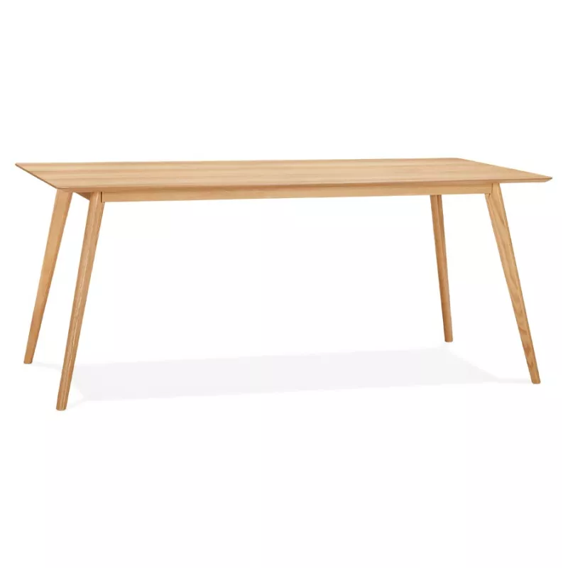 Tavolo da pranzo o scrivania in legno in stile scandinavo (180x90 cm) (naturale) associarsi a Tavolo Da Pranzo E Tavoli Alti In 