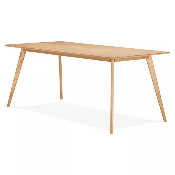 Mesa o escritorio de diseño de madera de estilo escandinavo (180x90 cm) ZUMBA (natural) asociarse con Mesa de comedor y mesas al