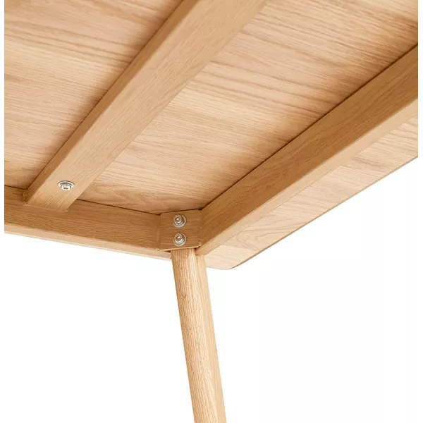 Mesa o escritorio de diseño de madera de estilo escandinavo (180x90 cm) ZUMBA (natural) asociarse con Mesa de comedor moderna y 