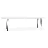 Extendable wooden dining table and black metal feet (170/270cmx100cm) JUANA (matte white) to associate with Dining Table With Ar