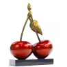 Statue design decorative sculpture cherry DOUBLE resin H46 cm (red) to associate with Weather Resistant Garden Decoration Object