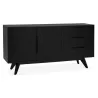 Buffet enfilade diseño 2 puertas 3 cajones de madera MELINA (negro) asociarse con Unidad de almacenamiento tipo buffet con apara