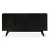 Buffet enfilade diseño 2 puertas 3 cajones de madera MELINA (negro) asociarse con Unidad de almacenamiento tipo buffet con apara