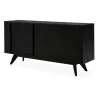 Buffet enfilade design 2 porte 3 cassetti in legno MELINA (nero) associarsi a Credenza moderna in pelle per buffet