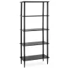 Etagère bibliothèque design style scandinave en chêne ERIKA (noir)