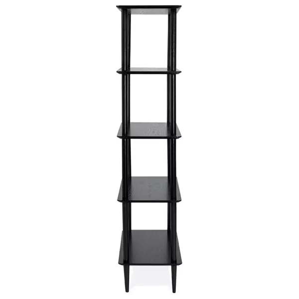 Etagère bibliothèque design style scandinave en chêne ERIKA (noir)