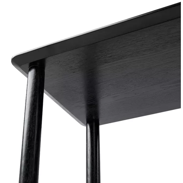 Etagère bibliothèque design style scandinave en chêne ERIKA (noir)