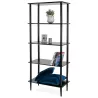 Etagère bibliothèque design style scandinave en chêne ERIKA (noir)