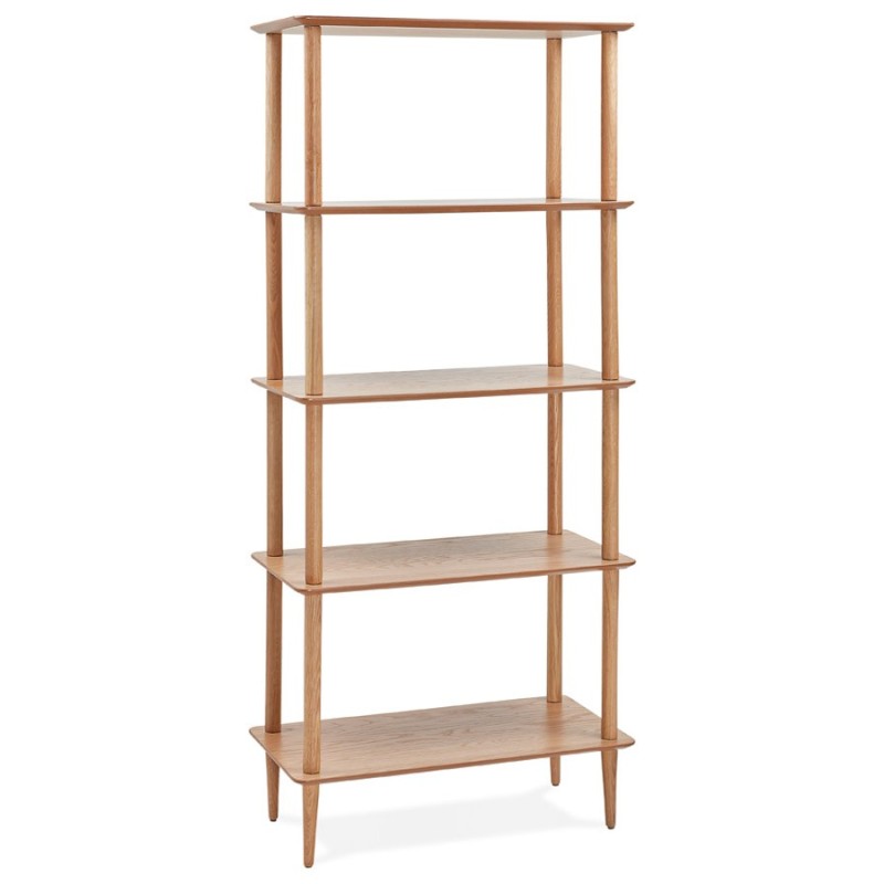 Extended library design Scandinavian style in oak ERIKA (natural) to associate with Rattan Shelves For A Natural Style