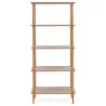 Etagère bibliothèque design style scandinave en chêne ERIKA (naturel) à associer à Etageres En Rotin Pour Un Style Naturel