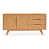 Buffet enfilade design 2 portes 3 tiroirs en bois MELINA (naturel)