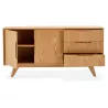 Buffet enfilade design 2 portes 3 tiroirs en bois MELINA (naturel)