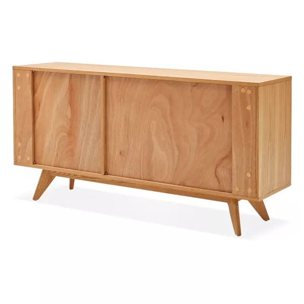 Buffet enfilade design 2 portes 3 tiroirs en bois MELINA (naturel)