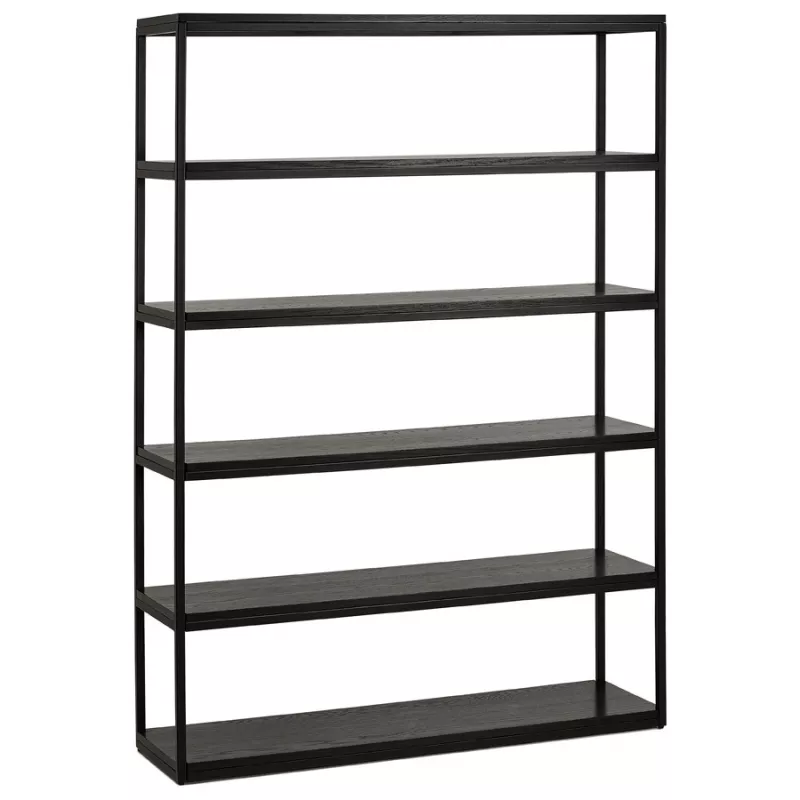 Extended library design industrial style in wood and metal AKARI (black) to associate with Storage Furniture Tv Furniture Shelve