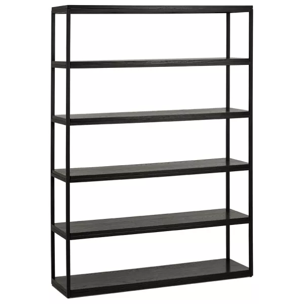 Extended library design industrial style in wood and metal AKARI (black) to associate with Storage Furniture Tv Furniture Shelve