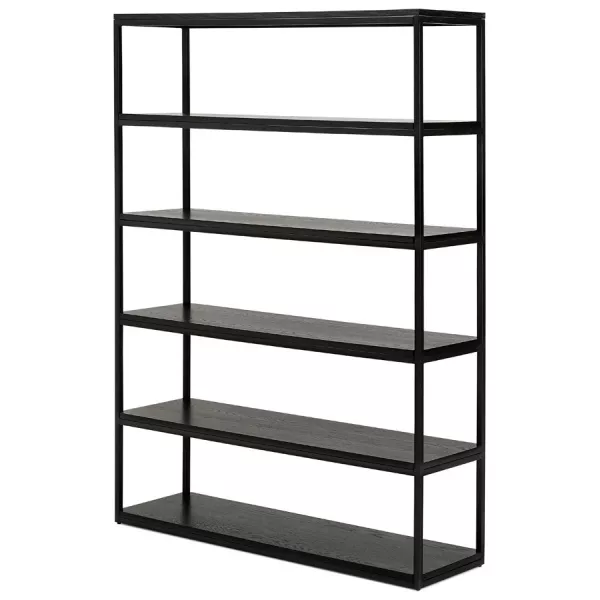 Extended library design industrial style in wood and metal AKARI (black) to associate with Storage Furniture Tv Furniture Shelve