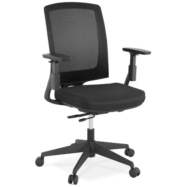 Fauteuil de bureau ergonomique en tissu KAORI (noir) à associer à Fauteuils De Bureau En Bois Massif De Haute Qualité