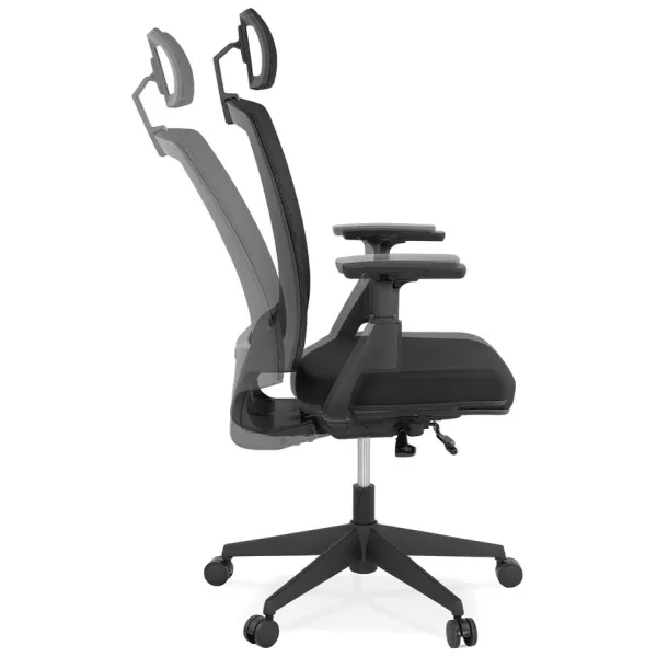 KAORI (black) ergonomic desk chair to associate with Industrial Office Chairs in Metal and Wood