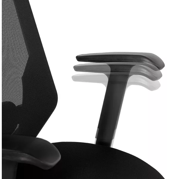 Fauteuil de bureau en tissu AMAYA (noir)