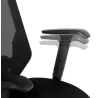 Fauteuil de bureau en tissu AMAYA (noir)