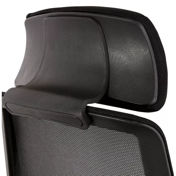 Fauteuil de bureau en tissu AMAYA (noir)