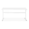 Bureau droit en bois pieds blanc SONA (160x80 cm) (blanc)