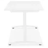 Bureau droit en bois pieds blanc SONA (160x80 cm) (blanc)