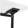 SAYA mesa de tarima de madera de patas negras (140x70 cm) (blanco) asociarse con Escritorio apilable de diseño contemporáneo par