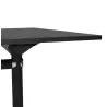 Table pliante sur roulettes en bois pieds noirs SAYA (140x70 cm) (noir)