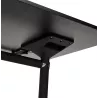 Table pliante sur roulettes en bois pieds noirs SAYA (140x70 cm) (noir)