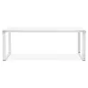 Bureau droit design en bois pieds blanc BOUNY (200x100 cm) (blanc)