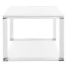 Bureau droit design en bois pieds blanc BOUNY (200x100 cm) (blanc)