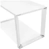 Bureau droit design en bois pieds blanc BOUNY (200x100 cm) (blanc)