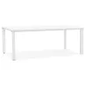 Table à manger table de réunion design en bois  NORA (200x100 cm) (blanc)