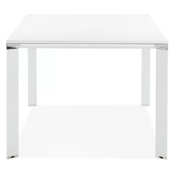 Table à manger table de réunion design en bois  NORA (200x100 cm) (blanc)