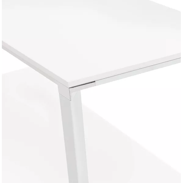 Table à manger table de réunion design en bois  NORA (200x100 cm) (blanc)