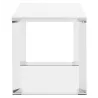 Bureau droit design en bois pieds blanc BOUNY (140x70 cm) (blanc)