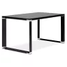 Bureau droit design en bois pieds noirs BOUNY (140x70 cm) (noir)