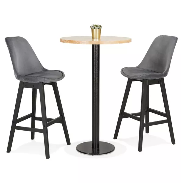 Pied de table rond en métal THELMA (40x40x110 cm) (noir)