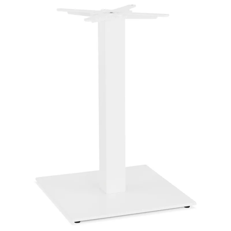 Pied de table carré en métal EMMIE (50x50x73 cm) (blanc)