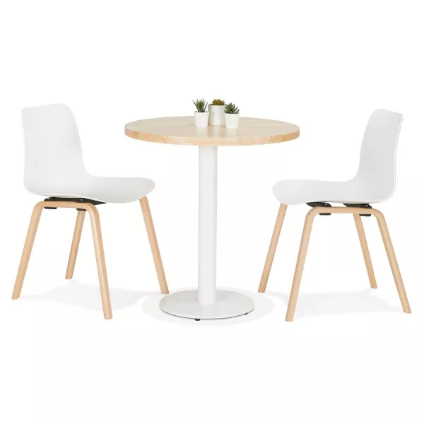 Pied de table rond en métal THELMA (40x40x73 cm) (blanc)