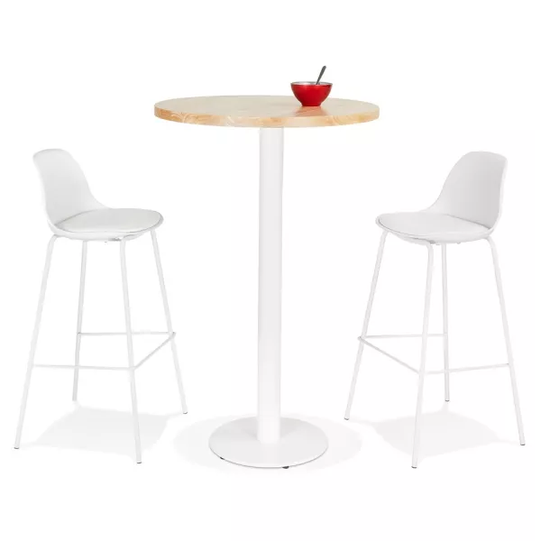 Pied de table rond en métal THELMA (40x40x110 cm) (blanc)