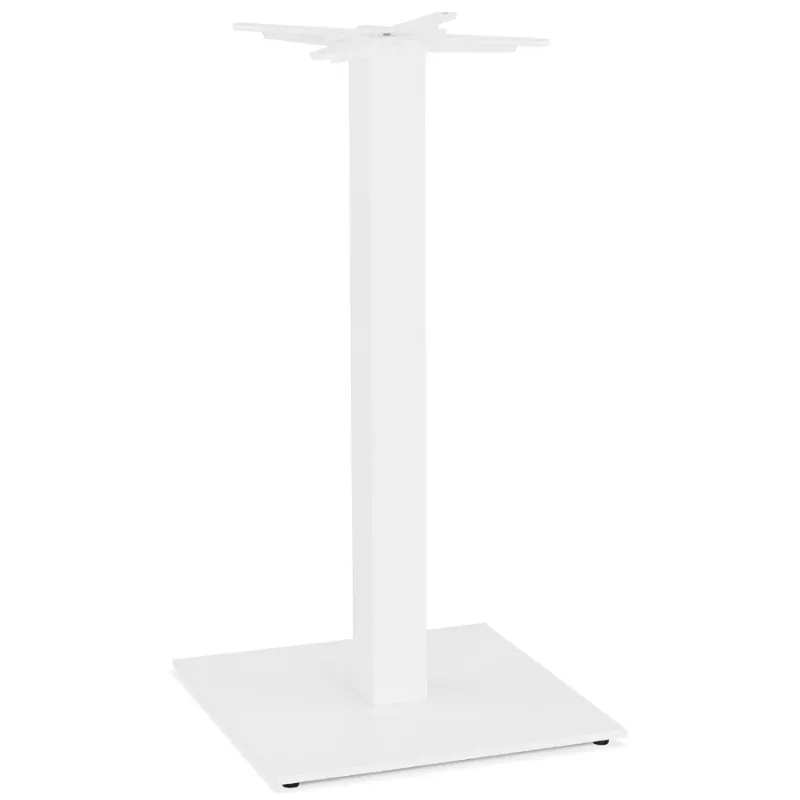 Pied de table carré en métal EMMIE (50x50x110 cm) (blanc)